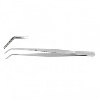 DeBakey Atrauma Forcep Angled Stainless Steel, 16 cm - 6 1/4" Tip Size 2.0 mm